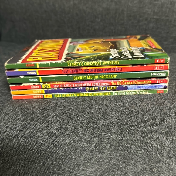 6 Flat Stanley Books Christmas Original Magic Lamp Adventures Flat Again Capital - Picture 3 of 12